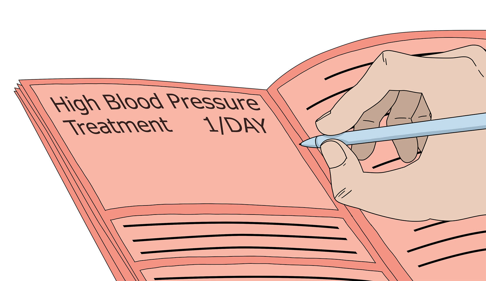 the veterinarian prescribes treatment for high blood pressure