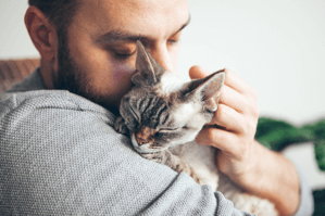 human-cat ear care